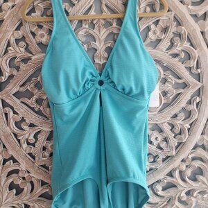 Time and Tru aqua one piece swimsuit.  New w/ tags.